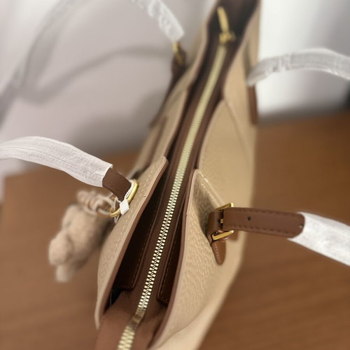 Beige Tote Handbag new with teddy bear charm