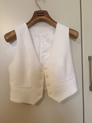 Zara vest like new, white, size M