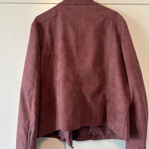 Suede-type jacket pink women's plus size Only new