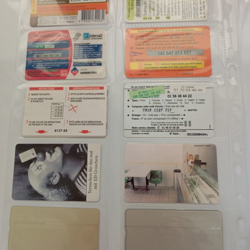 International phone card collection used, 52 cards from 90s-00s