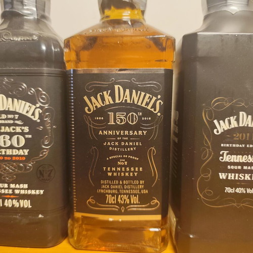 Jack Daniel's collectible set 3 sealed anniversary editions