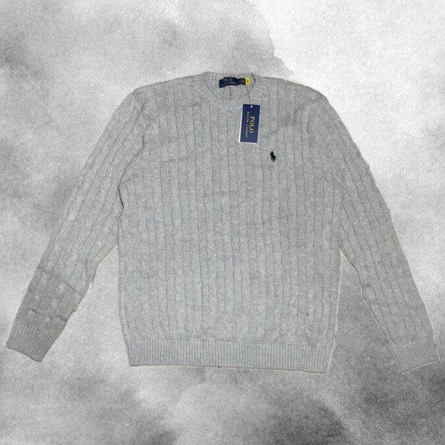 Polo Ralph Lauren Cable Knit Sweater new, gray, size L