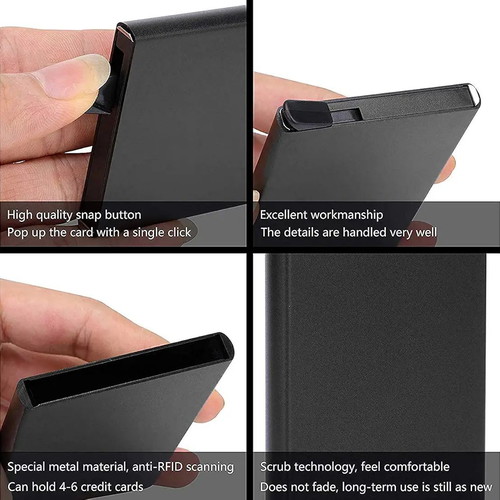 Metal Security Card Wallet new, black