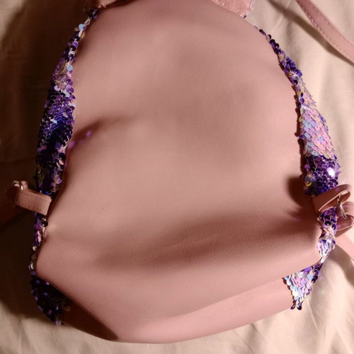 Unicorn kids backpack used, pink purple