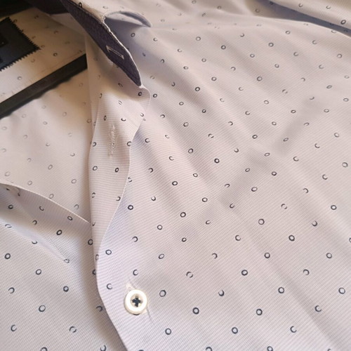 Billy Bones Slim Fit Shirt Light Ice Blue with Navy Details like new, size L