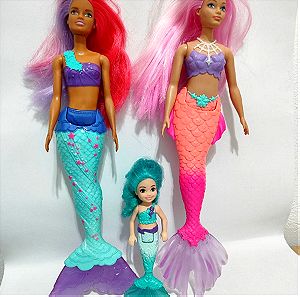 3x Κούκλες Barbie Γοργόνες