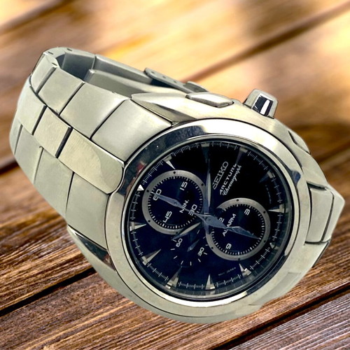 Seiko Arctura chronograph used, waterproof 100m, 48mm