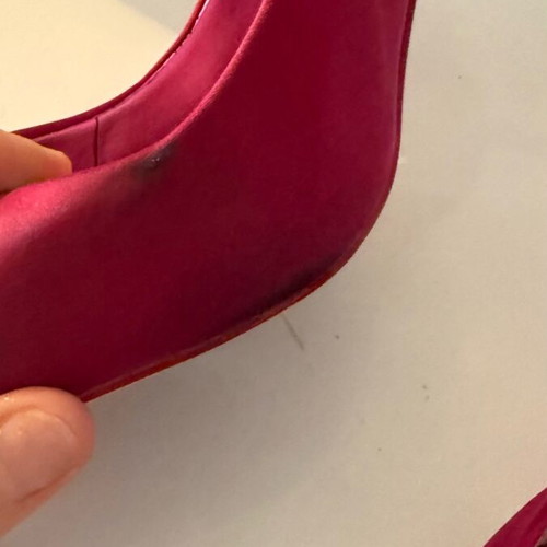 Zara fuchsia satin pumps used, size 38