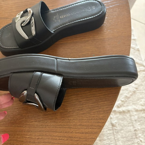 Marco Tozzi slippers size 39 like new, black