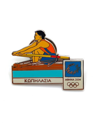 Collectible rowing pin Olympic Games 2004 Athens Efsimon like new