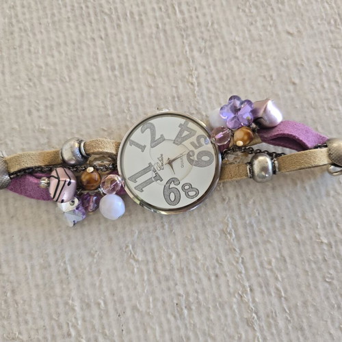 Watch multicolor used, no battery, unique piece