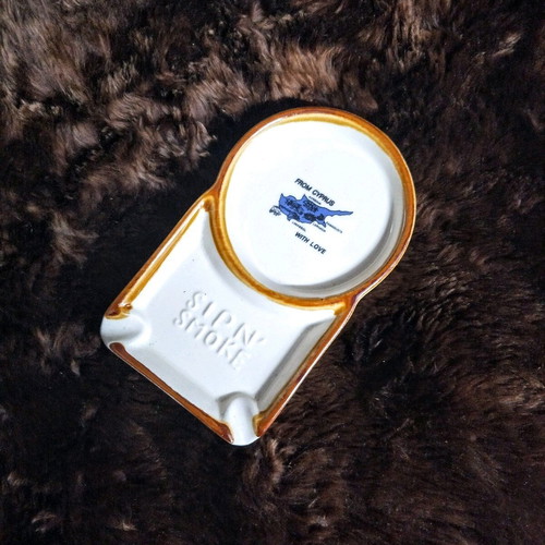 Sip ' N ' Smoke Drink Tray like new ceramic ashtray with drink holder