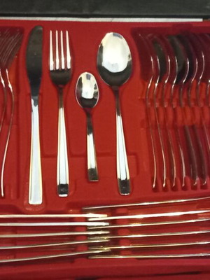 Sciola Cutlery Set 18/10 Stainless Steel Made in Italy with Case