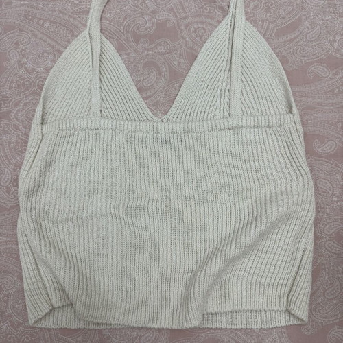 Knit crop top Zara size S beige like new