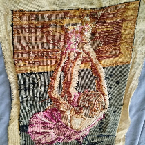 Gobelin tapestry used with handmade ballerina design