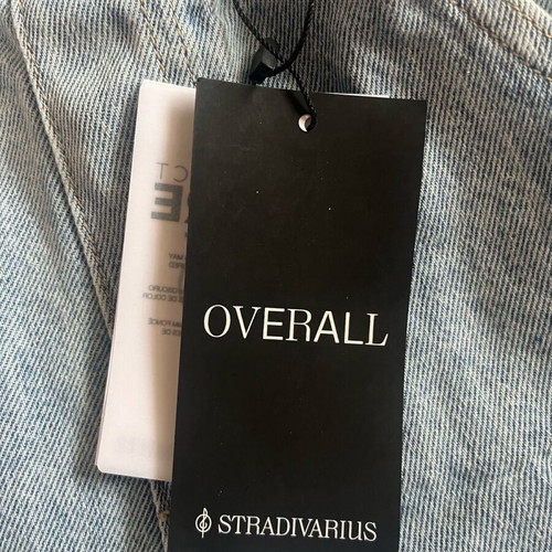 Stradivarius women's overall new, size 38, faded blue