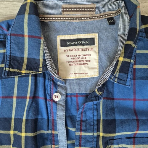 Marc O'Polo Boys' Shirt 164 cm like new, 100% cotton, blue check