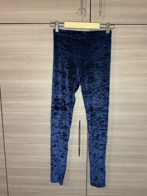 PCP Clothing velvet leggings used, blue, one size