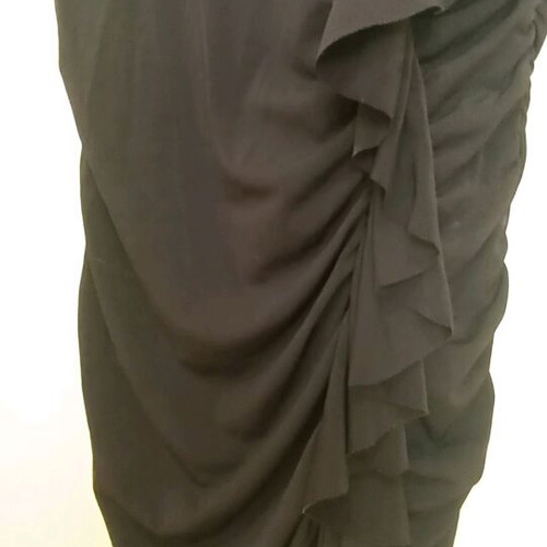 Evening dress like new with lace top and side elastic
