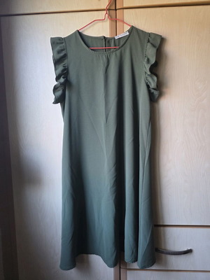 Γυναικείο φόρεμα midi καινούργιο, one size, λαδί