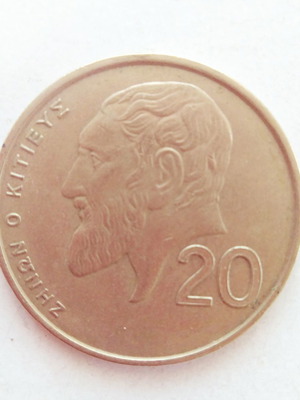 Cyprus 20 cents coin 1989 used