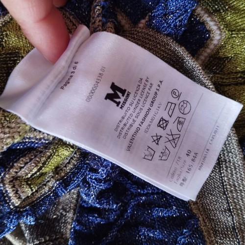 Missoni top used, sleeveless, long, size 40 IT, colorful