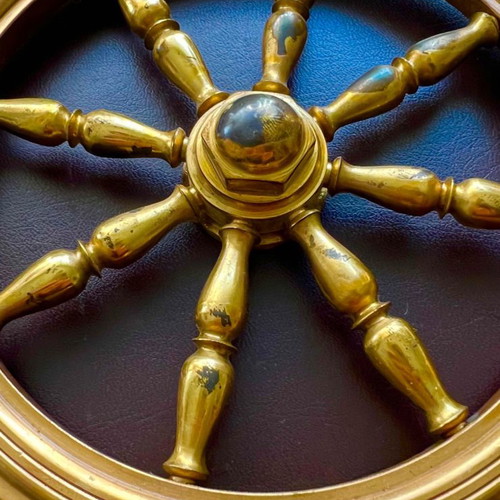 Nautical ship wheel used, decorative brass 20 cm