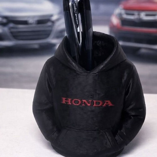 3D Printed Hoodie Pen Holder with Custom Car and Moto Logos