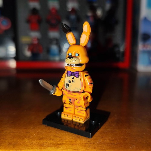 Spring Bonnie figure like new with stand and knife