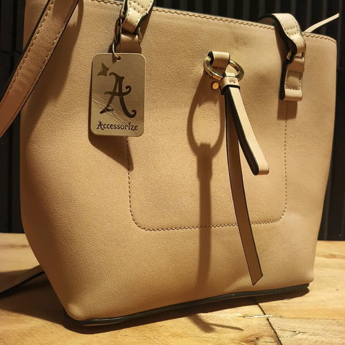Accessorize beige shoulder bag medium with detachable strap new