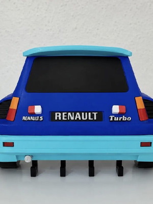 Renault 5 Turbo Key Holder 3D Printed Wall Mount Retro Car Design