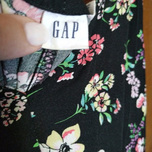 Black floral Gap dress like new, medium/large