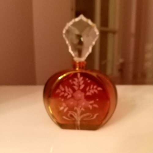 Crystal bottle hand-cut with Swarovski stopper Italiani Crystal new
