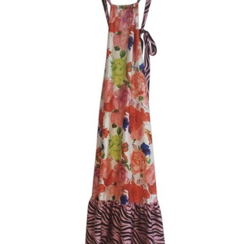 Gaelle Paris dress colorful silk used with open back