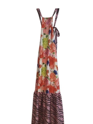 Gaelle Paris dress colorful silk used with open back