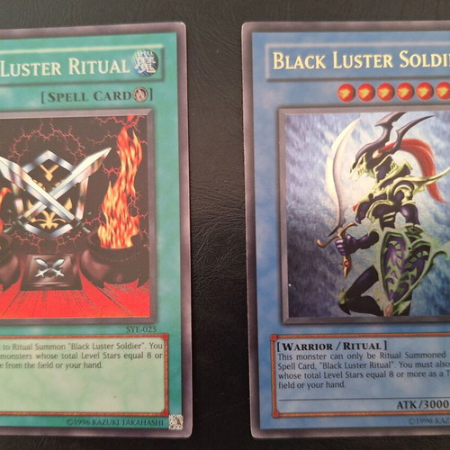 Yu-Gi-Oh! cards Black Luster Soldier, Black Luster Ritual, Primal Seed new