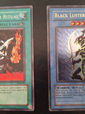 Yu-Gi-Oh! cards Black Luster Soldier, Black Luster Ritual, Primal Seed new