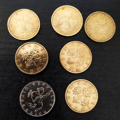 Coins used, pack of 24 pieces from various countries