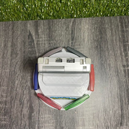 Circular Stand for Gameboy Advance SP and 8 Cartridges 3D Print