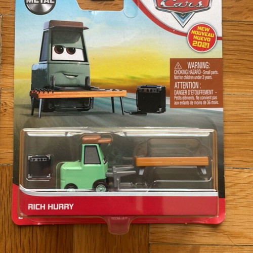 Disney Cars Rich Hurry toy car new, sealed