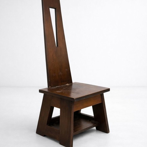 Lambert Style Solid Oak Wood Vintage Hall Chair like new