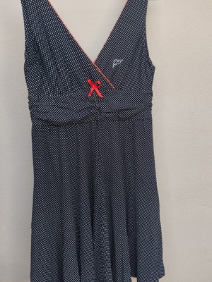 Passager sleeveless dress XXL with black and white polka dots like new