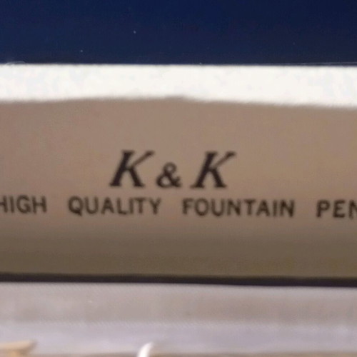 K&K High Quality Fountain Pen new, metal body with letter design