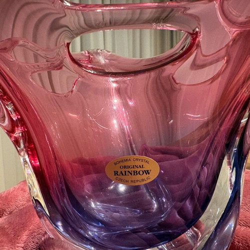 Bohemia Crystal Original Rainbow Bowl Like New