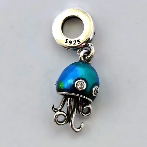 Medusa charm made of S925 silver new, blue and turquoise