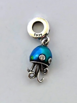 Medusa charm made of S925 silver new, blue and turquoise