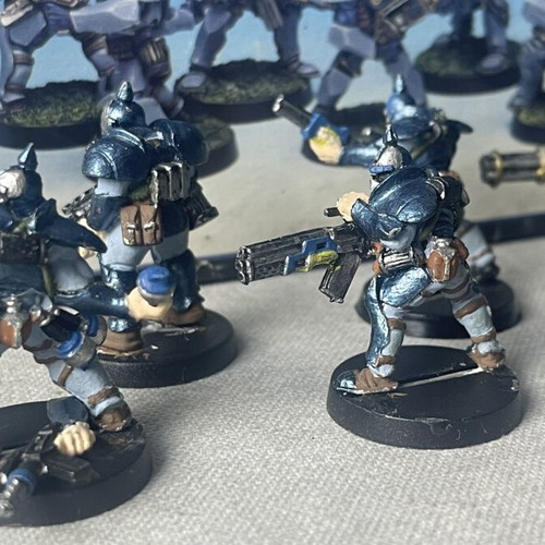 Warzone Target Games Bauhaus Hussars metal miniatures used with box