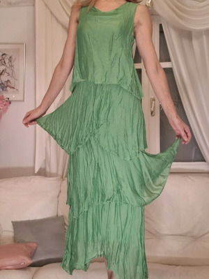 New New Year's dress size M, gray and green