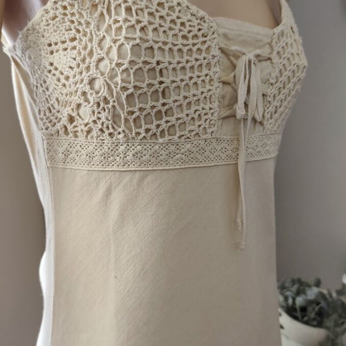 Linen dress like new, beige, size Medium