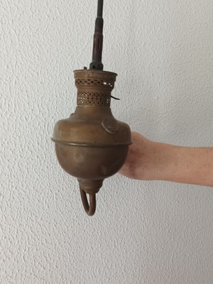 Wall lamp lantern used, brass